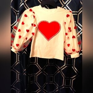 Girls Heart with Pearls Shirt